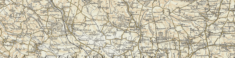 Old map of Tanyard in 1898-1900