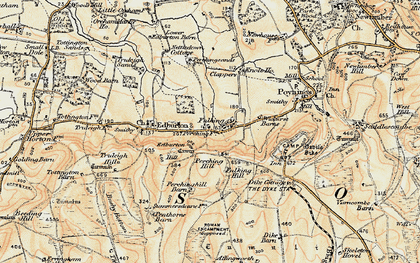 Old map of Wickhurst Barns in 1898