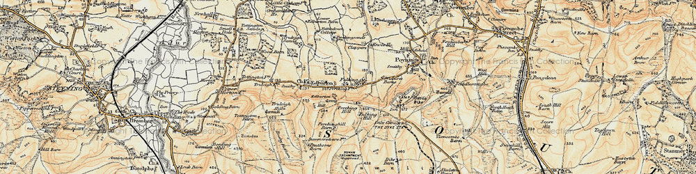 Old map of Wickhurst Barns in 1898