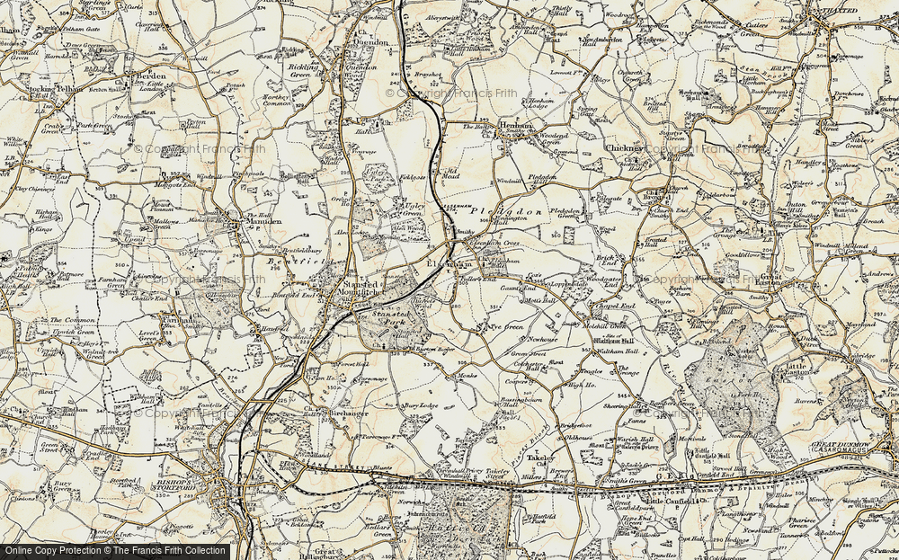 Old Map of Fuller's End, 1898-1899 in 1898-1899