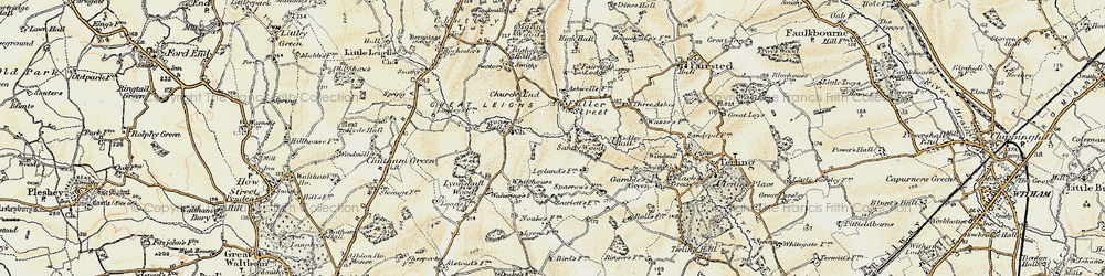 Old map of Fuller Street in 1898-1899