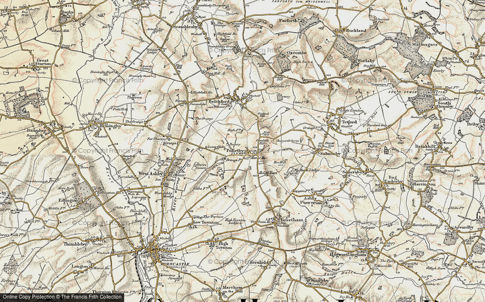 Old Map of Fulletby, 1902-1903 in 1902-1903
