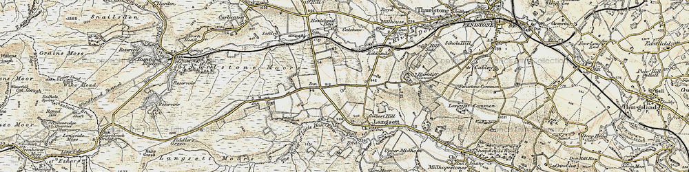 Old map of Fullshaw in 1903