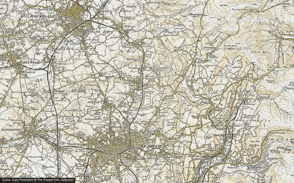Old Map of Fullwood, 1903 in 1903