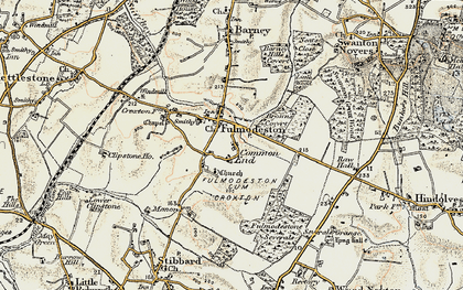 Old map of Fulmodeston in 1901-1902