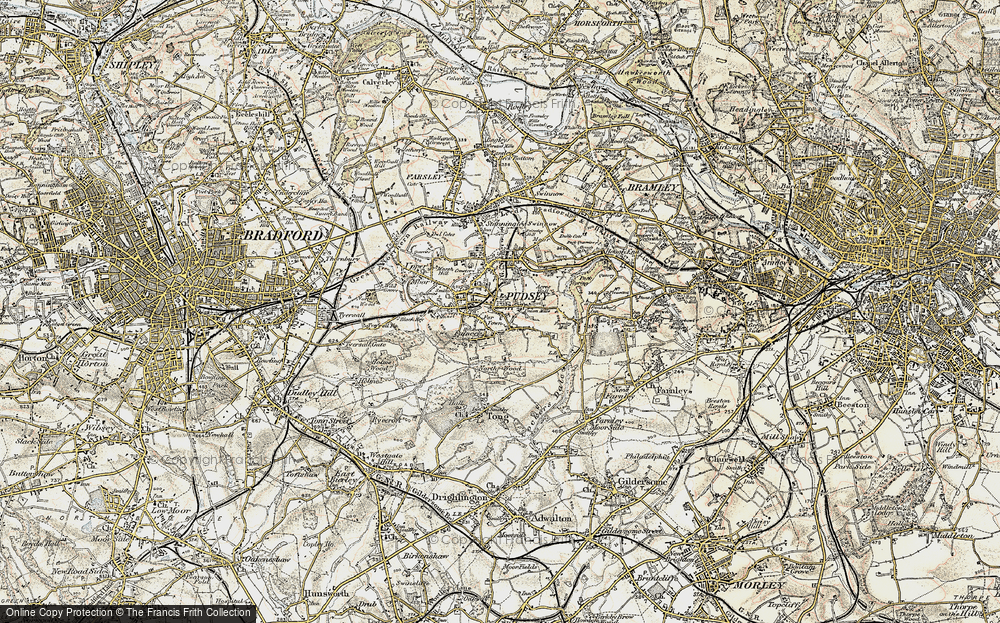 Old Map of Fulneck, 1903 in 1903