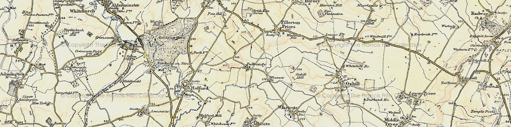 Old map of Fulready in 1899-1901