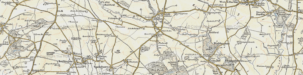 Old map of Fulwell in 1898-1899