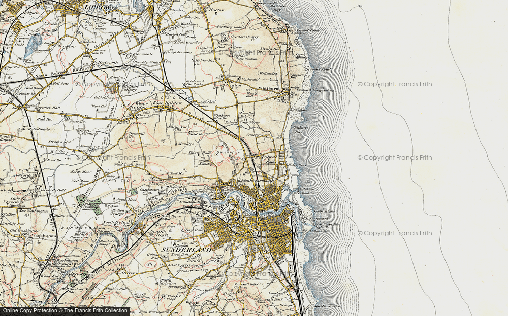 Old Map of Fulwell, 1901-1904 in 1901-1904