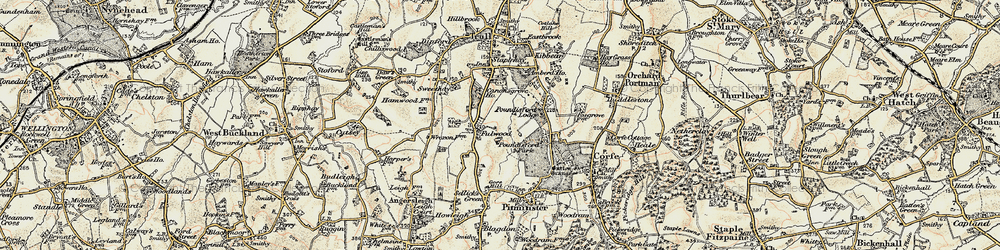 Old map of Fulwood in 1898-1900