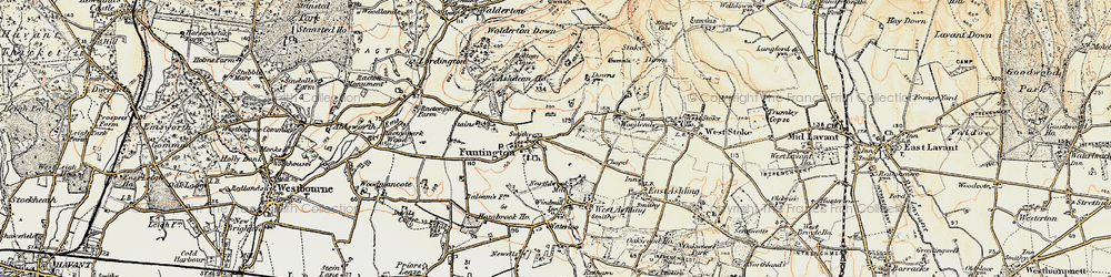 Old map of Adsdean Ho in 1897-1899