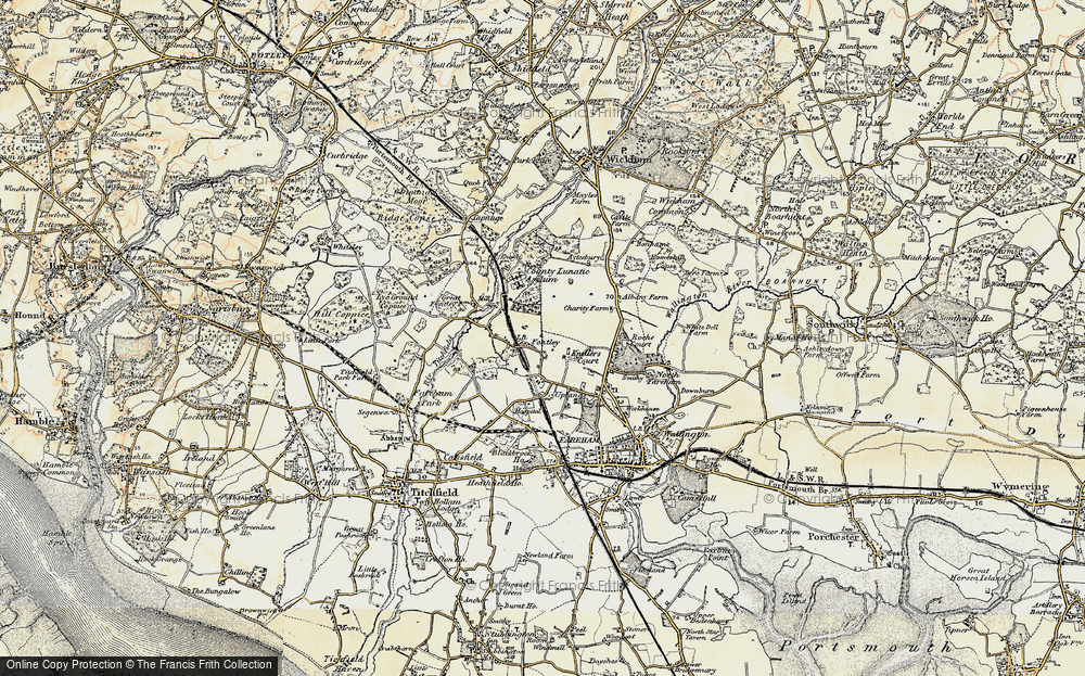 Old Map of Funtley, 1897-1899 in 1897-1899