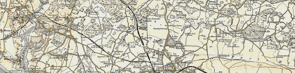 Old map of Funtley in 1897-1899