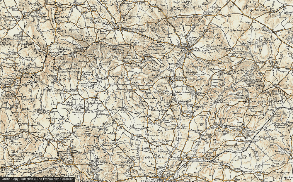 Old Map of Furleigh Cross, 1898-1899 in 1898-1899