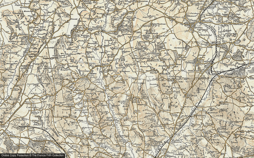 Old Map of Furley, 1898-1900 in 1898-1900