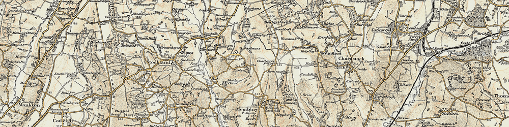 Old map of Furley in 1898-1900