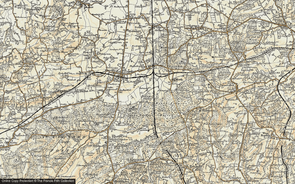 Old Map of Furnace Green, 1898-1909 in 1898-1909