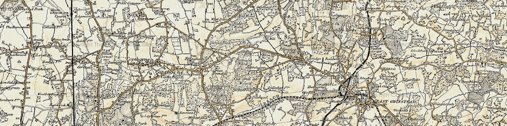 Old map of Furnace Wood in 1898-1902