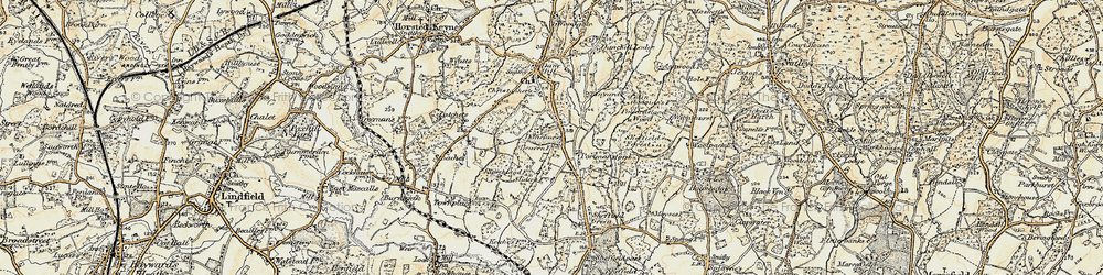 Old map of Latchetts in 1898