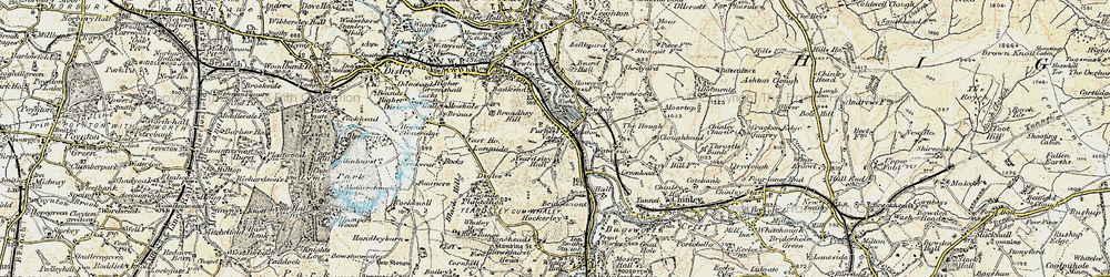 Old map of Furness Vale in 1902-1903