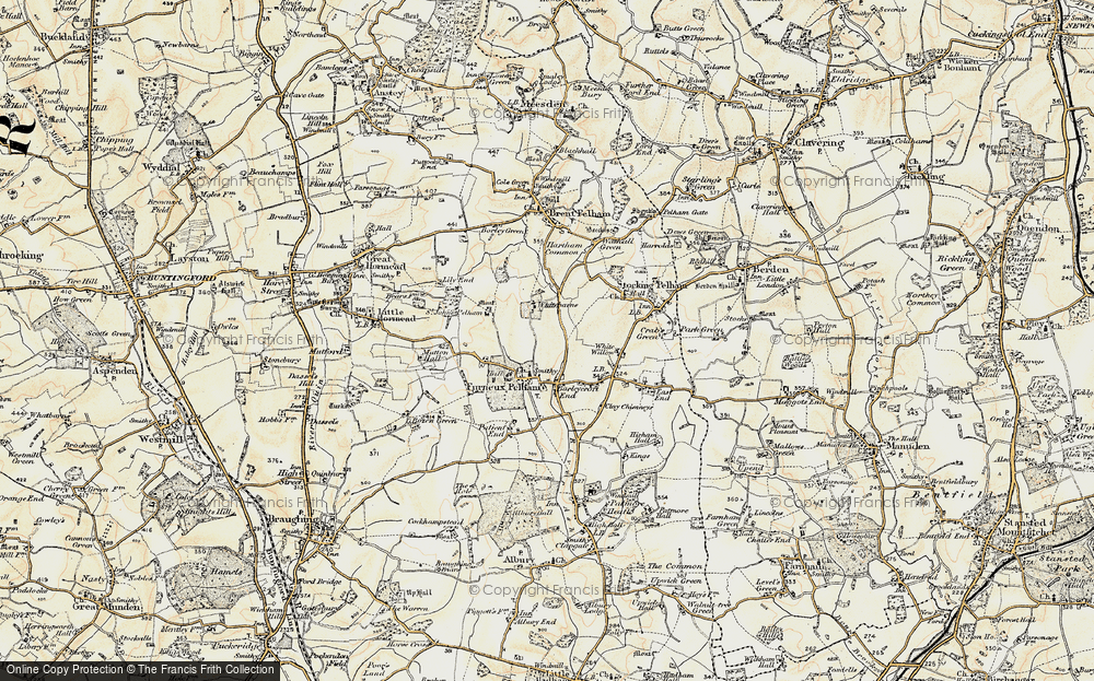 Old Map of Furneux Pelham, 1898-1899 in 1898-1899