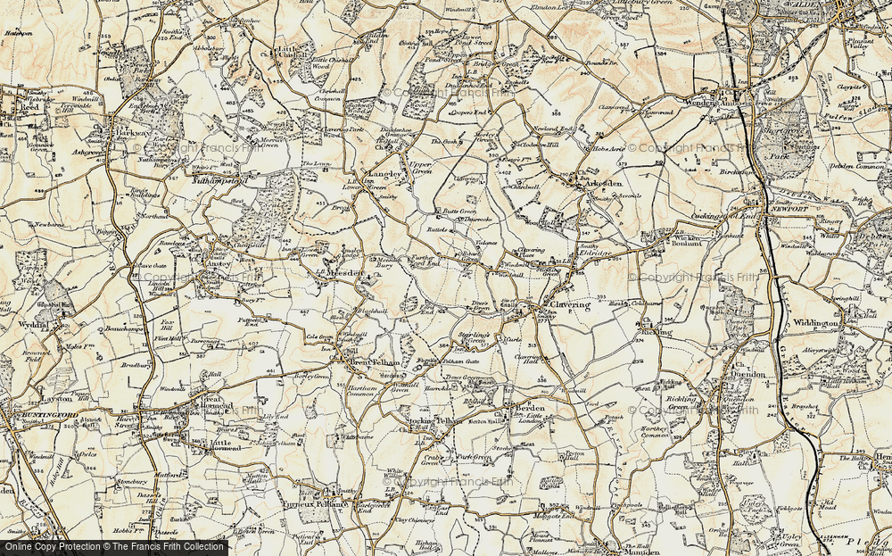 Old Map of Further Ford End, 1898-1899 in 1898-1899