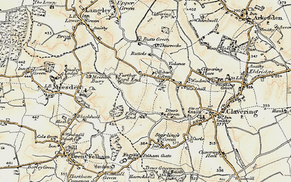 Old map of Further Ford End in 1898-1899