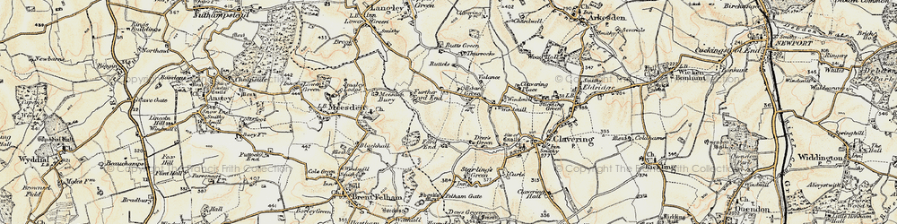 Old map of Further Ford End in 1898-1899