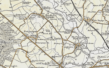 Old map of Furtho in 1898-1901