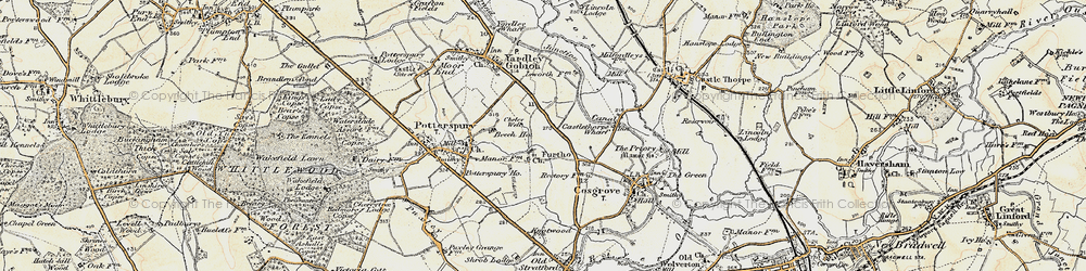 Old map of Furtho in 1898-1901