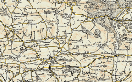 Old map of Barton Cross in 1900