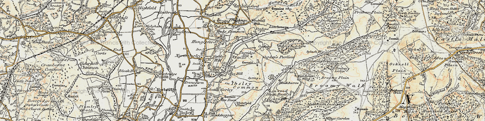 Old map of Furze Hill in 1897-1909