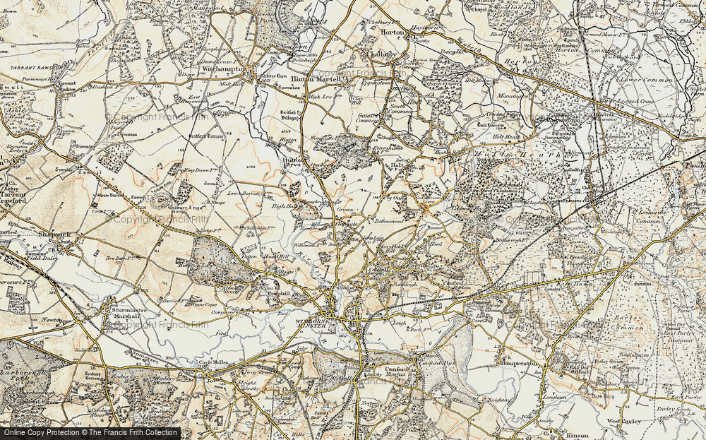 Old Map of Furzehill, 1897-1909 in 1897-1909