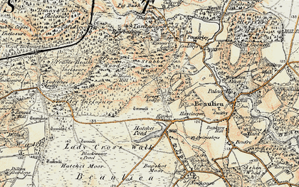Old map of Furzey Lodge in 1897-1909