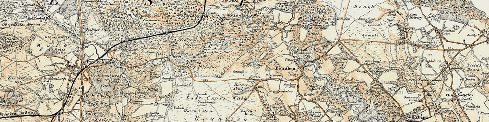 Old map of Furzey Lodge in 1897-1909