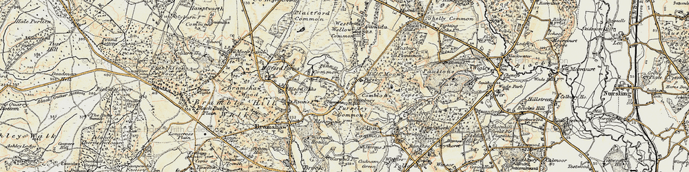 Old map of Furzley in 1897-1909
