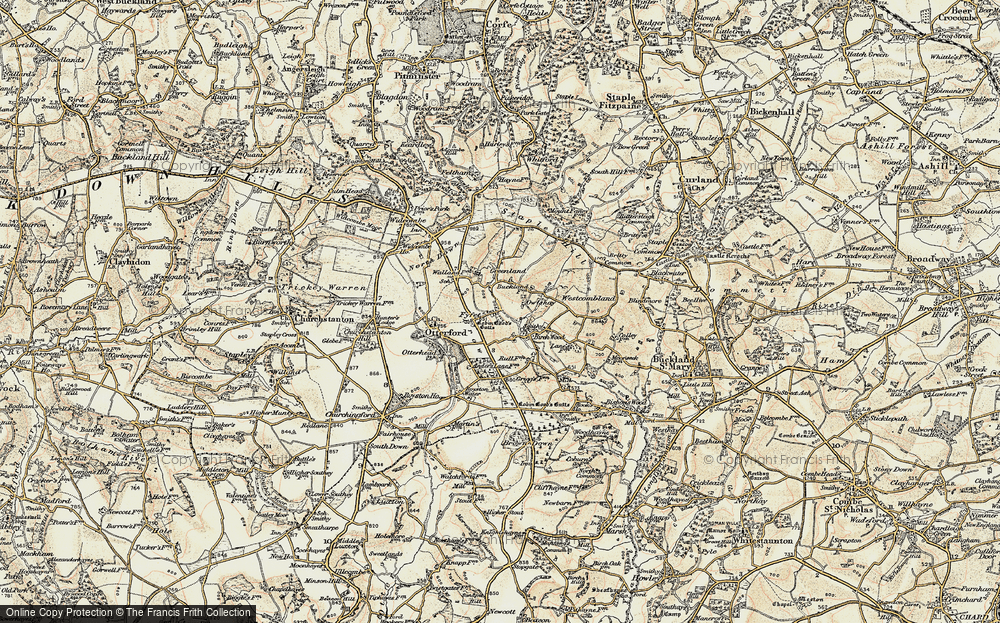 Old Map of Fyfett, 1898-1900 in 1898-1900