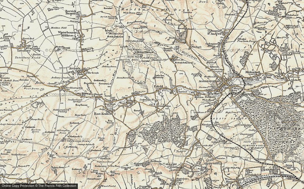 Old Map of Fyfield, 1897-1899 in 1897-1899