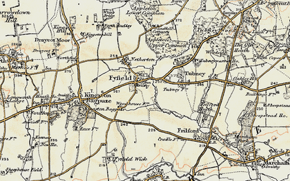 Old map of Fyfield in 1897-1899