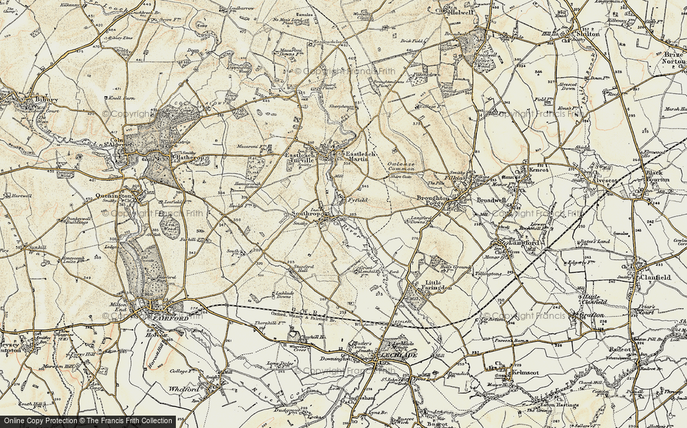Old Map of Fyfield, 1898-1899 in 1898-1899
