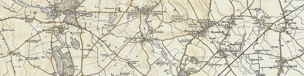 Old map of Tiltup in 1898-1899