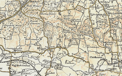 Old map of Fyning in 1897-1900