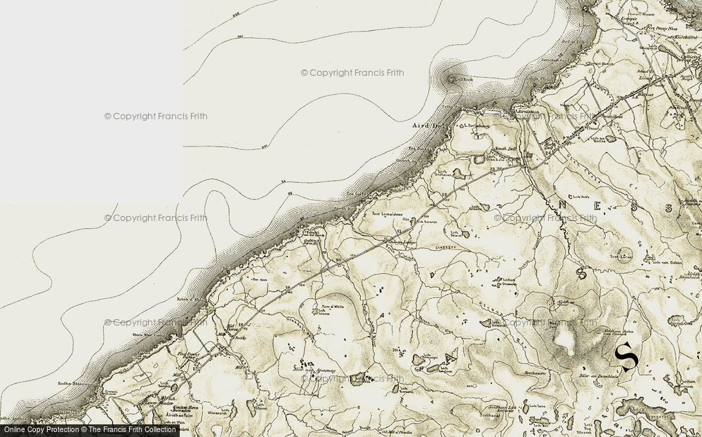 Old Map of Gabhsann bho Thuath, 1911 in 1911