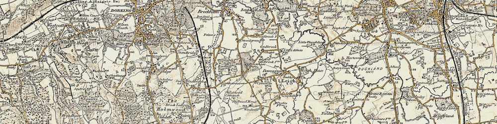Old map of Gadbrook in 1898-1909
