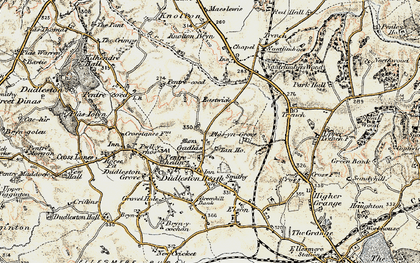Old map of Gadlas in 1902