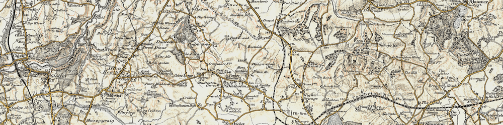 Old map of Gadlas in 1902