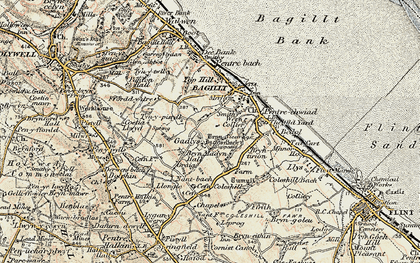 Old map of Gadlys in 1902-1903