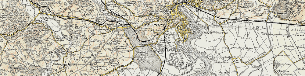 Old map of Gaer in 1899-1900