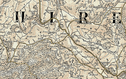 Old map of Gaerllwyd in 1899-1900