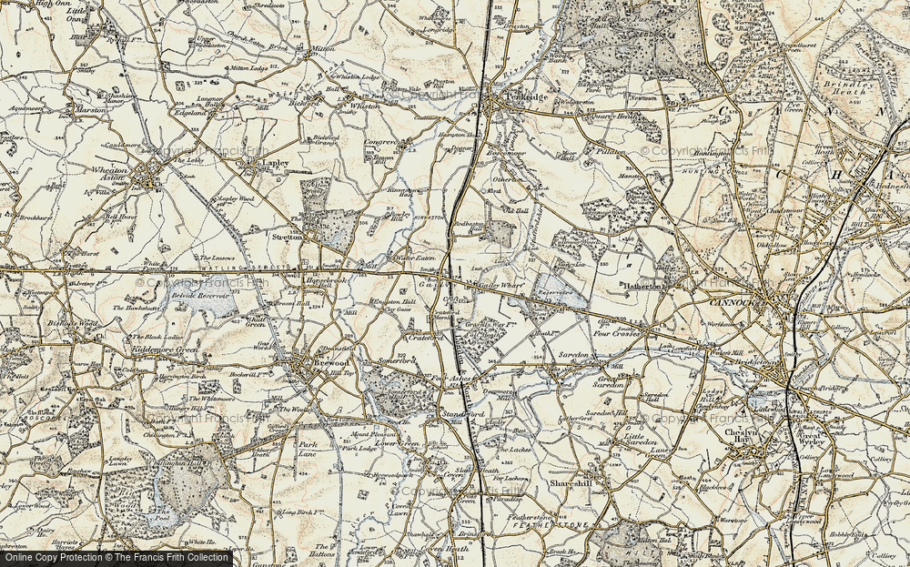 Old Map of Gailey, 1902 in 1902